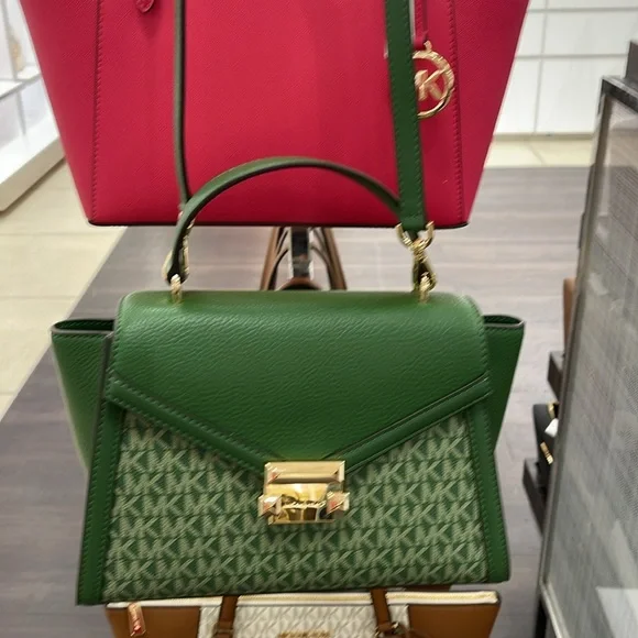 MICHAEL KORS
Whitney Medium Flap TH Satchel
Fern Green 
NWT - Picture 16 of 16